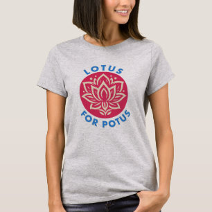 Lotus voor Potus Kamala Harris voor President Flor T-shirt