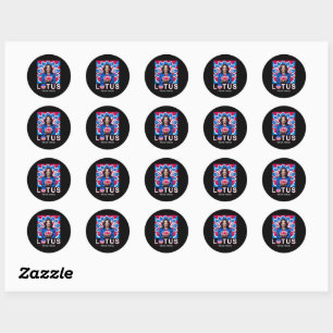 Lotus voor Potus VS Verkiezingen Kamala Harris 202 Ronde Sticker