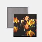 Lotus-vormige lantaarns voor het midherfstfestival magneet (Voorkant / Achterkant)
