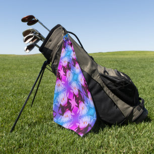 Lotus Water Lily Flower Abstract Art Patroon Golfhanddoek