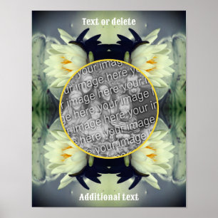 Lotus Water Lily Flower Creëer Uw eigen foto Poster