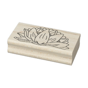 Lotus, Waterlelie, Bloemen, de Illustratie van de Rubberstempel