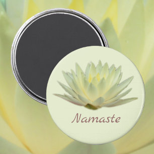 Lotus Waterlelie Geel Groen Bloemen Namaste Magneet