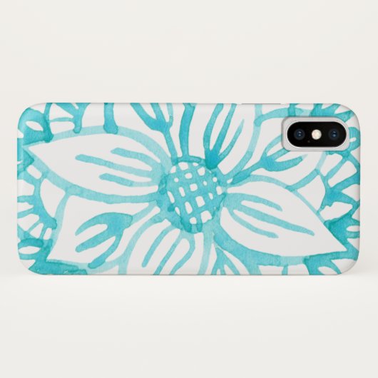 Lotus Waterverf iPhone case (Achterkant (horizontaal))
