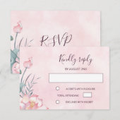 Lotus Wedding RSVP Kaartje (Voorkant / Achterkant)