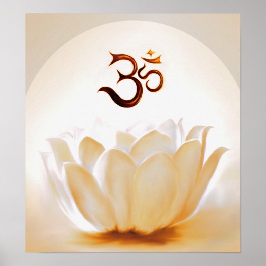 Lotus with Om Poster (Voorkant)