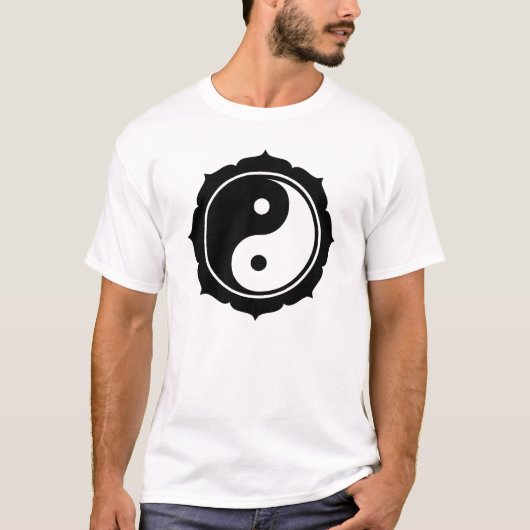 Lotus Yin Yang Sign T-shirt (Voorkant)