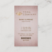 Lotus Yoga Instructor Brown Verticaal Visitekaartj Visitekaartje (Achterkant)