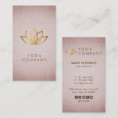 Lotus Yoga Instructor Brown Verticaal Visitekaartj Visitekaartje (Voorkant / Achterkant)