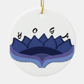 Lotus Yoga-sierplant Keramisch Ornament