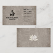 Lotus | Yoga Studio | instructeur Visitekaartje (Voorkant / Achterkant)