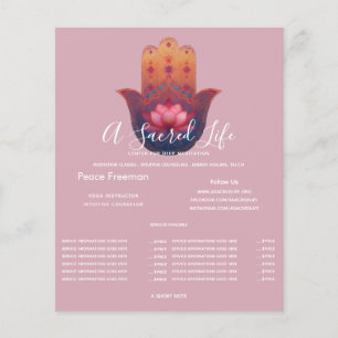 Lotus Zegen Hamsa Hand Flyer