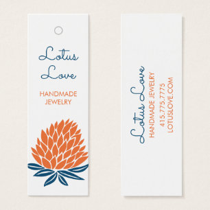 Lotusbloem HangTag Sieraden Kleding Displaykaart Mini Visitekaartjes