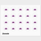 Lotusbloem in paarse kleur ronde sticker (Vel)