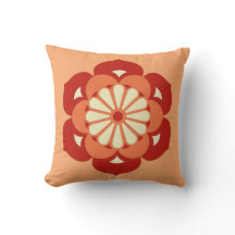 Lotusbloem Mandala, Pastel Oranje en Mandarin