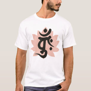 Lotusbloem met Dainichi Nyorai Bonji-symbool  T-shirt