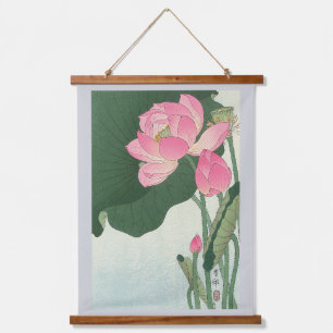 Lotusbloem, Ohara Koson, Ukiyo-e Hangend Wandkleed