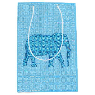 Lotusbloem olifant - turquoise medium cadeauzakje