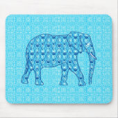 Lotusbloem olifant - turquoise muismat (Voorkant)
