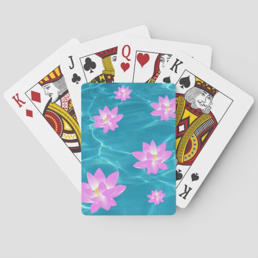 Lotusbloem Pokerkaarten (Achterkant)
