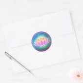 lotusbloem ronde sticker (Envelop)