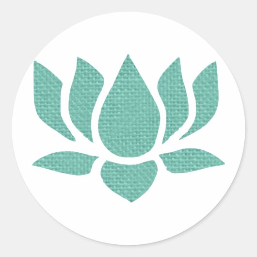lotusbloem ronde sticker (Voorkant)