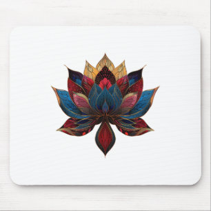 Lotusbloem Vintage Japans Zen-boeddhisme Yoga _4 Muismat