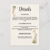 Lotusbloem voor een vintage bruiloft informatiekaartje (Voorkant)