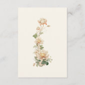 Lotusbloem voor een vintage bruiloft informatiekaartje (Achterkant)