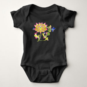 Lotusbloemen en wijnstok romper