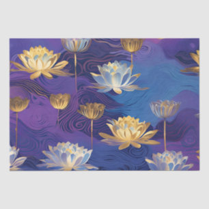 lotusbloemen, tissuepapier