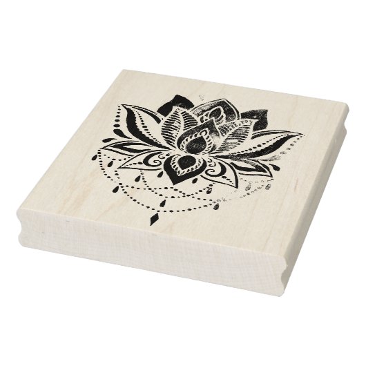 lotusbloemontwerp 1 rubberstempel 	rubberstempel (Stempel)