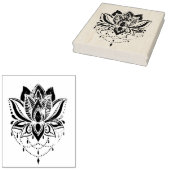 lotusbloemontwerp 1 rubberstempel 	rubberstempel (Gestempeld)