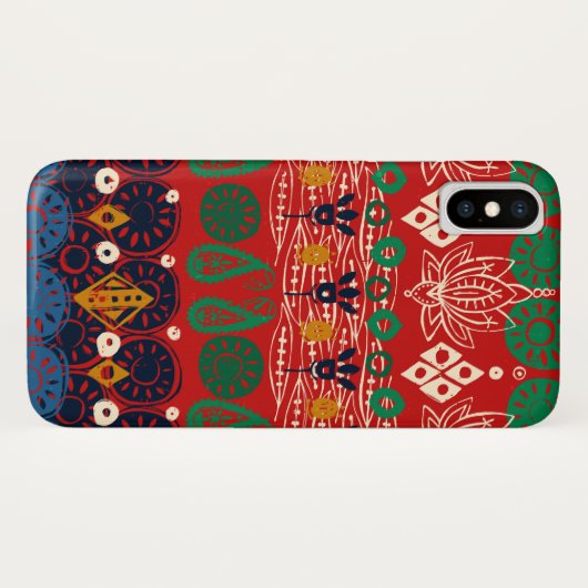 lotusblok kerst Case-Mate iPhone case (Achterkant (horizontaal))