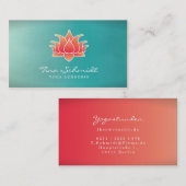 Lotusblüte Visitenkarte Visitekaartje (Voorkant / Achterkant)