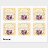  lotusboekenplaat vierkante sticker (Vel)