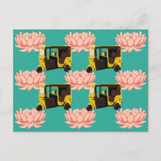 Lotuses en Rickshaws Briefkaart