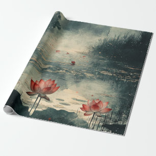 Lotusmeer in het maanlicht (2) cadeaupapier