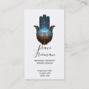 Lotusverlichting Hamsa-handsymbool Visitekaartje