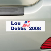 Lou dobbs 2008 bumpersticker (Op auto)