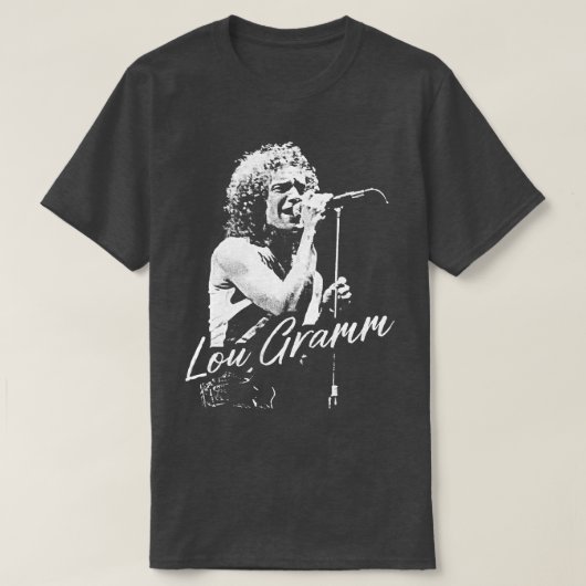 Lou Gramm Retro Fan Art Design T-shirt (Design voorkant)