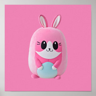 "Lou Lou". Een knuffelig, roze wezen Poster