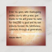 Louange Le Seigneur Emoji Scripture Cartes (Dos)