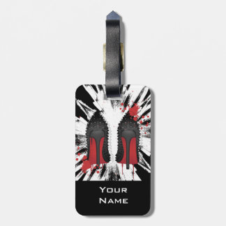LOUBOUTIN met CRAZY-achtergrond Bagagelabel