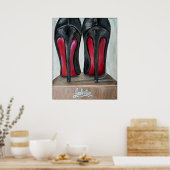 Louboutin Rouge Bas talons Poster Art (Cuisine)