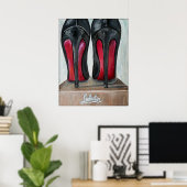 Louboutin Rouge Bas talons Poster Art (Bureau à domicile)