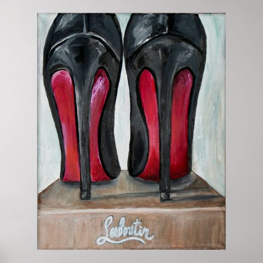 Louboutin Rouge Bas talons Poster Art (Devant)