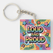 LOUD AND PROUD | LGBTQ+ Pride Ally Sleutelhanger (voorkant)
