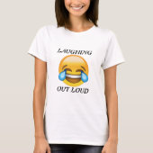 Loud Emoji T-shirt voor dames lachen (Voorkant)