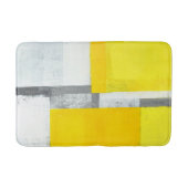 'Loud' grijze en gele Abstracte kunst Badmat (Voorkant)